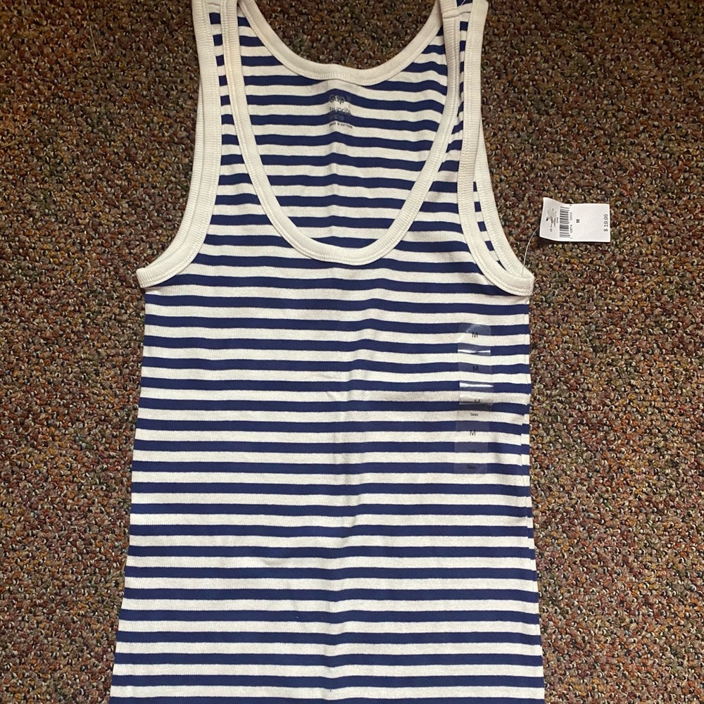 Gap: women’s blue and white, medium tank